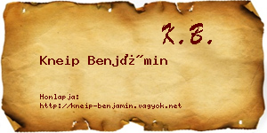Kneip Benjámin névjegykártya
